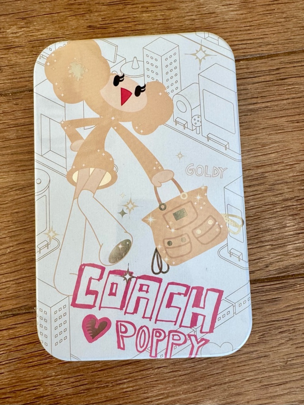 Coach Poppy Chan "Goldy" Limited Edition Collectible Metal Tin